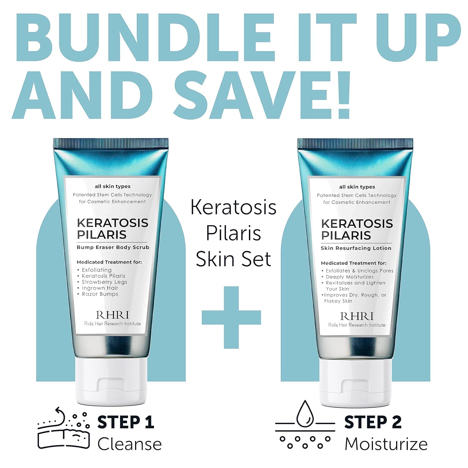 Rida KP Bump Eraser packaging shows bundle for daily skincare.