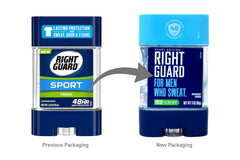 Right Guard Sport 3D Odor Defense underarm sweat control during workouts.