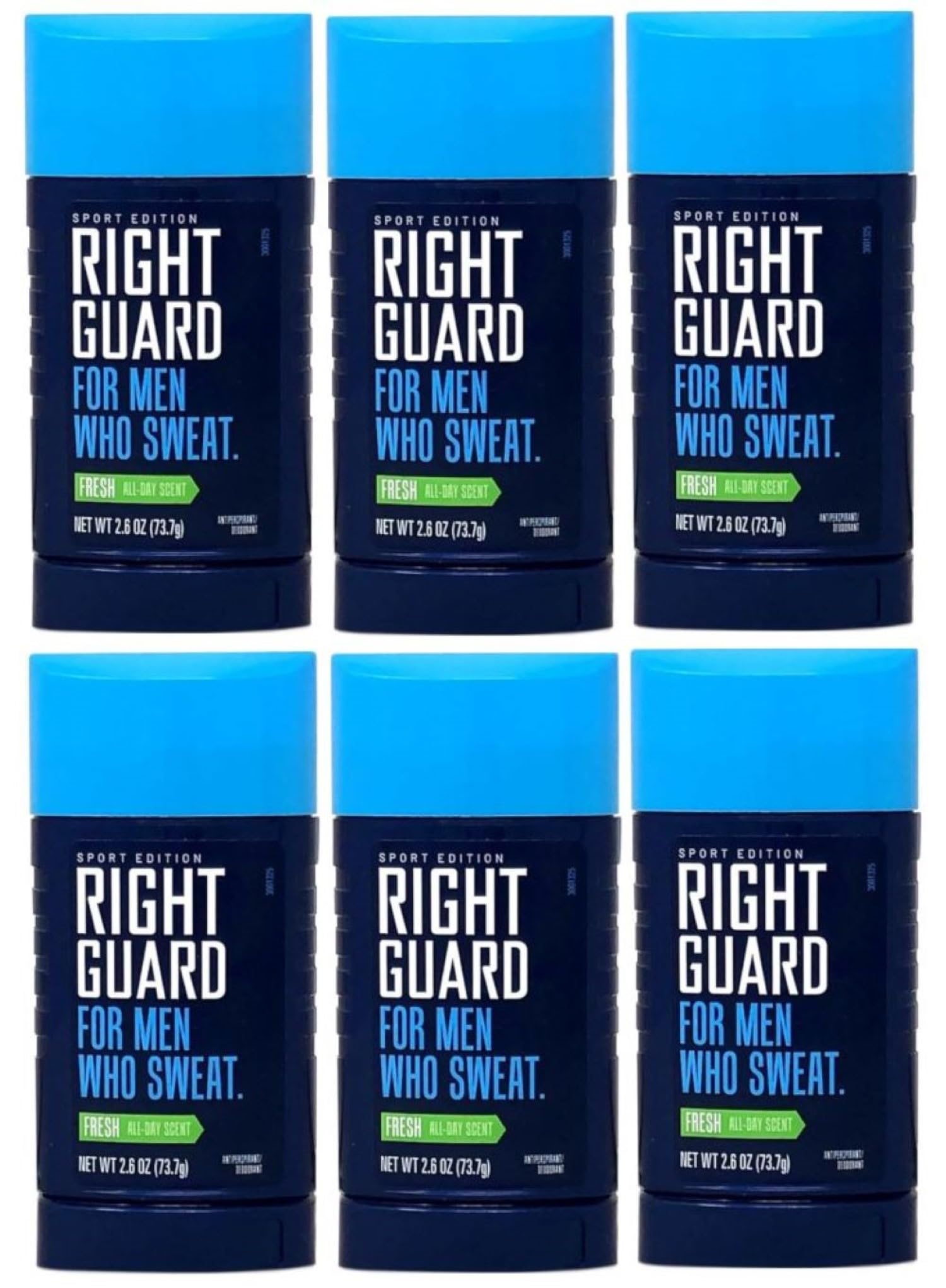 Right Guard Sport Fresh bottle—compact design for on-the-go freshness.