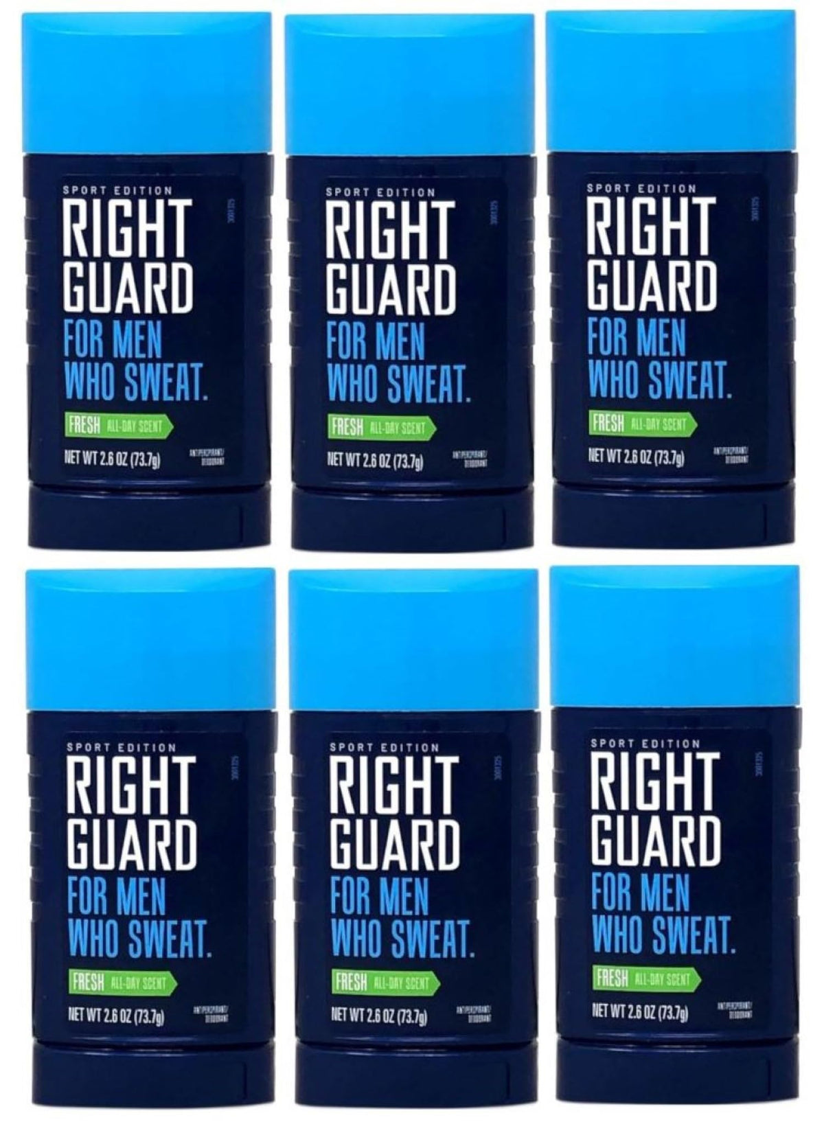 Right Guard Sport Fresh bottle—compact design for on-the-go freshness.
