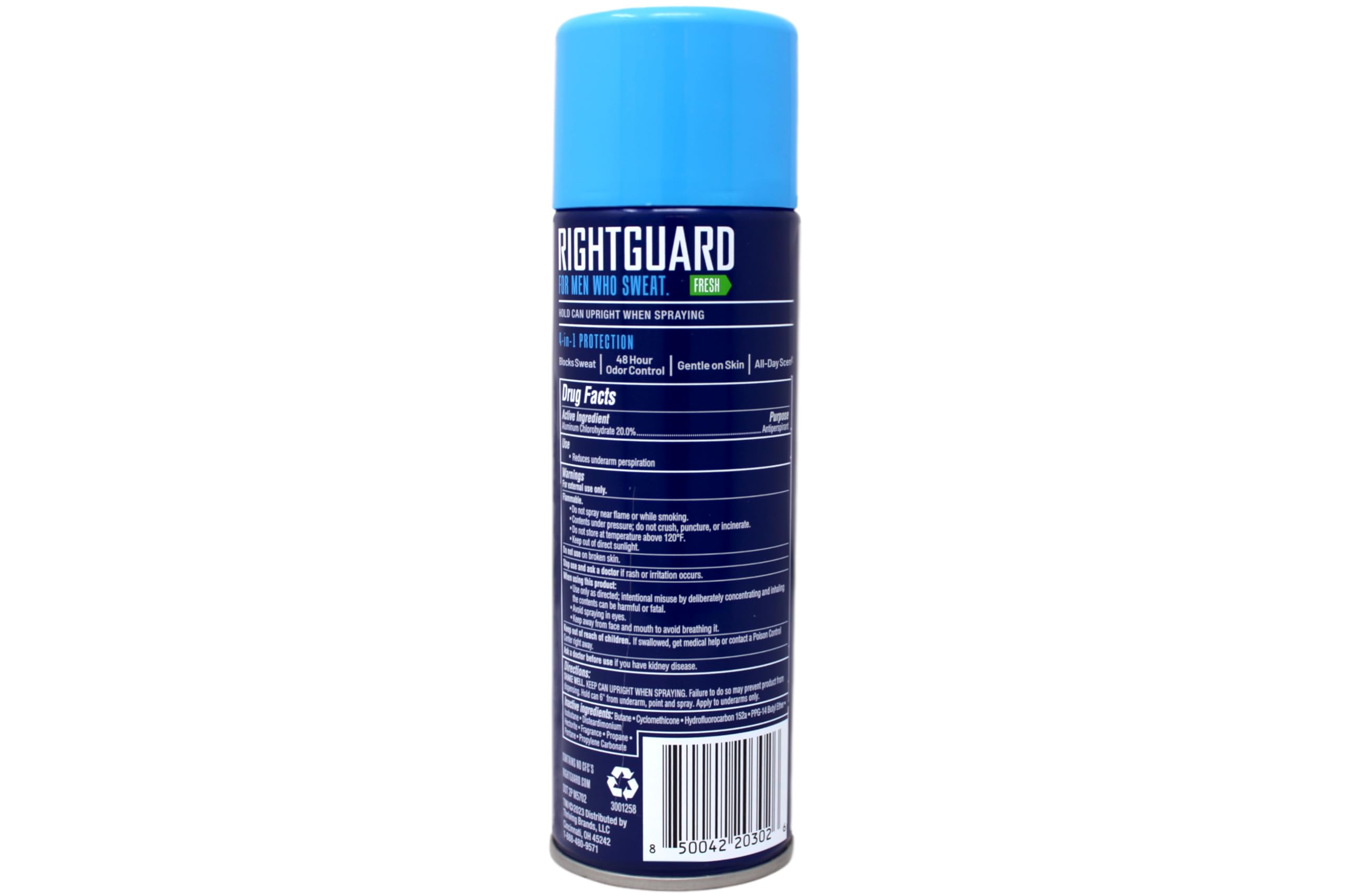 Right Guard Sport Fresh cap closeup shows secure nozzle for mess-free, precise use.