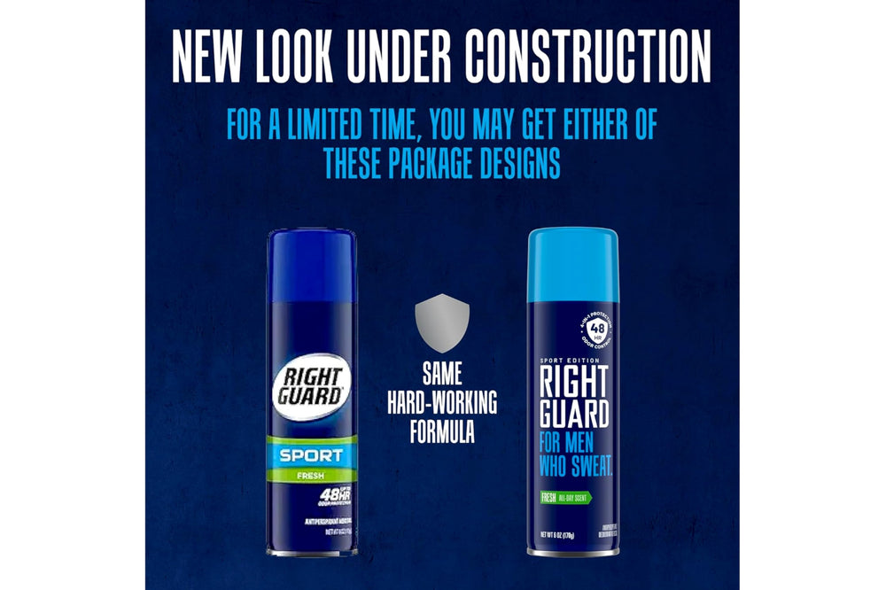 Right Guard Sport Fresh in-pack display shows easy stocking for retailers and shoppers.
