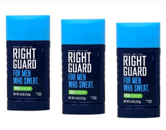 Right Guard Sport Fresh Scent Invisible Solid 2.6 oz label close-up highlights packaging.
