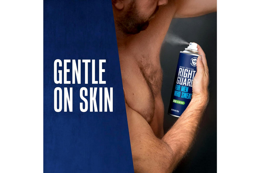 Right Guard Sport Fresh scent-mist illustration conveying everyday freshness.