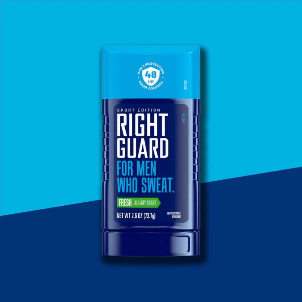 Right Guard Sport Invisible Solid on shelf—attractive display for shoppers.