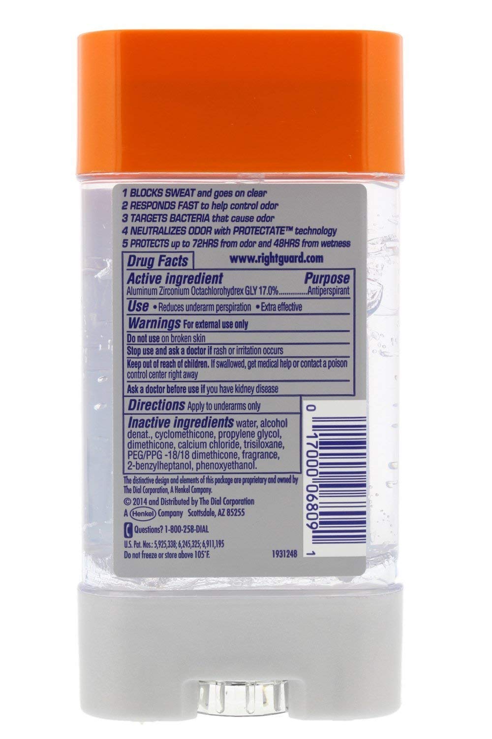 Right Guard Total Defense 5 Arctic Refresh packaging front with bold Arctic cooling design.
