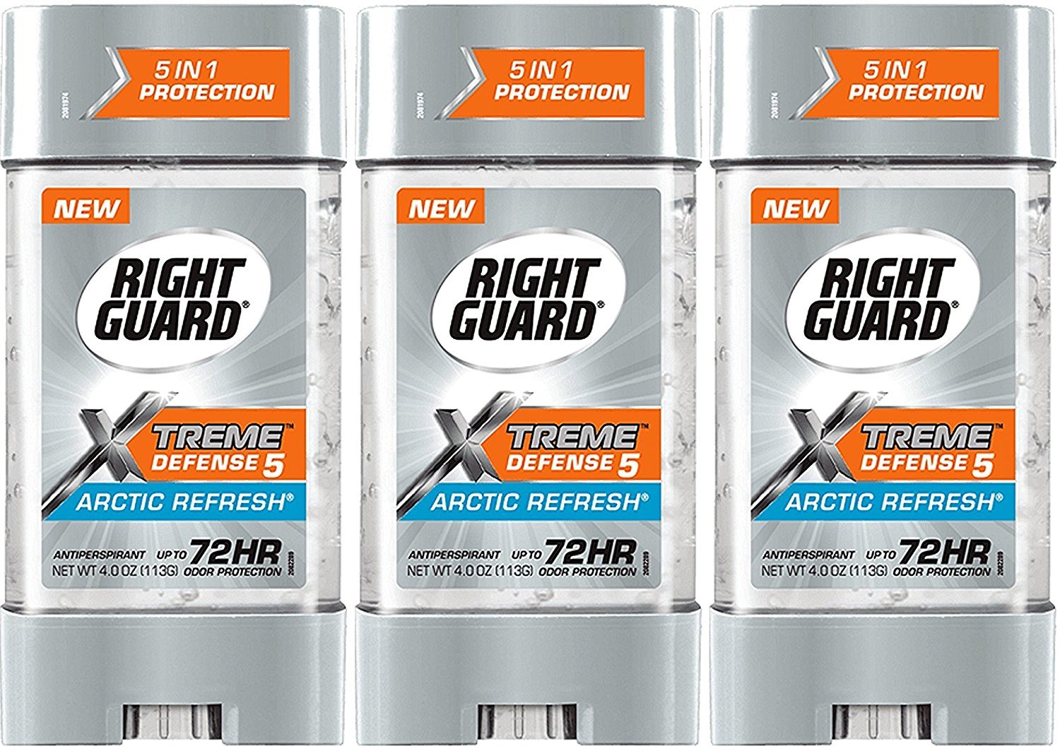 Right Guard Total Defense 5 Power Gel Arctic Refresh bottle for quick, cooling odor protection