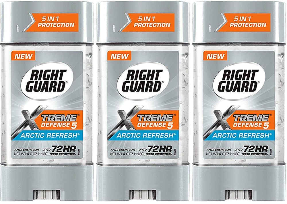 Right Guard Total Defense 5 Power Gel Arctic Refresh bottle for quick, cooling odor protection