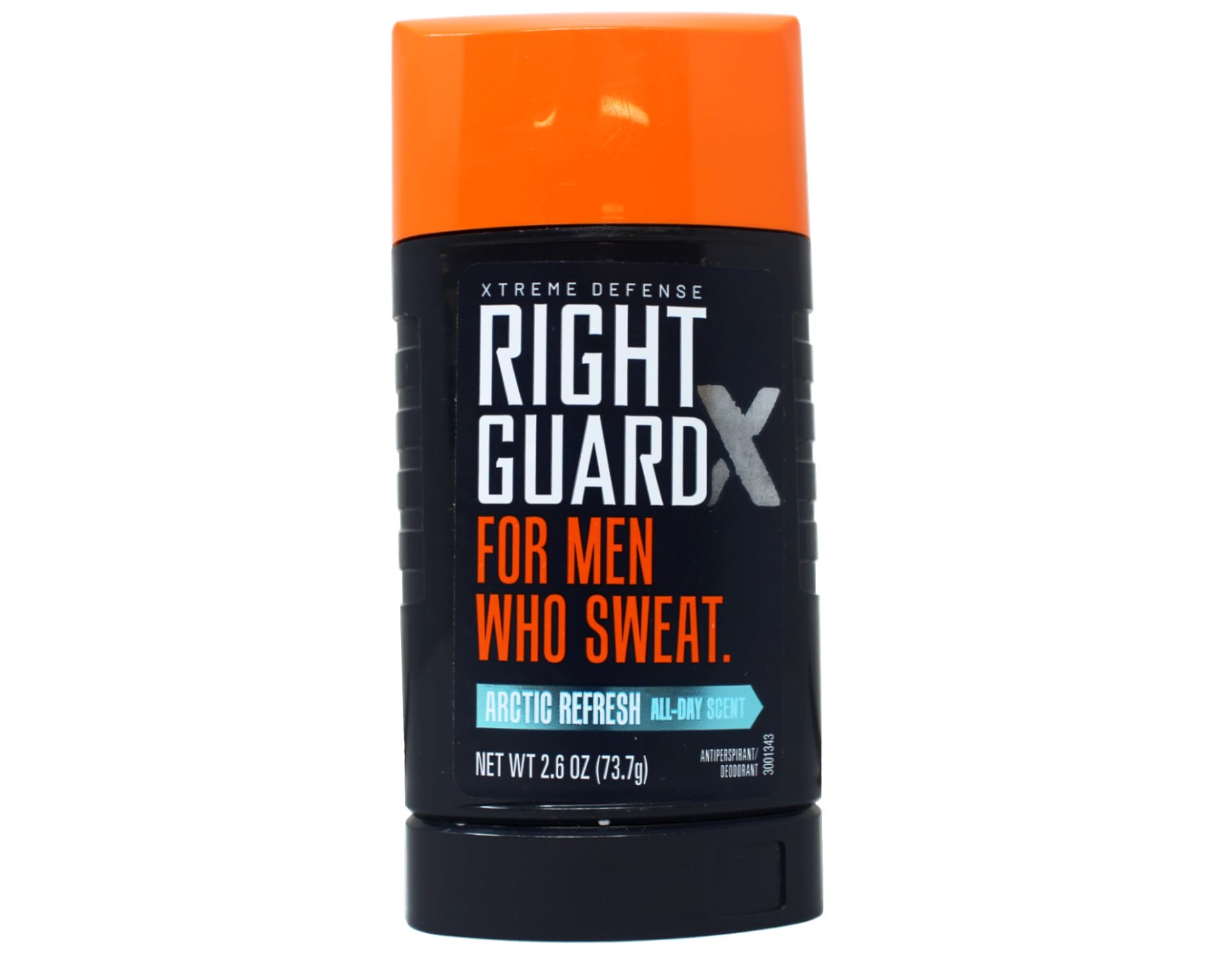 Right Guard Xtreme Defense Arctic Refresh pack shot showing value-pack convenience and long-lasting odor control.