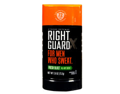 Right Guard Xtreme Defense Fresh Blast bottle showing long-lasting odor protection