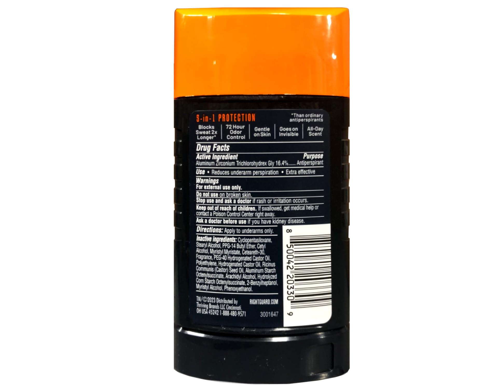 Right Guard Xtreme Defense Fresh Blast pack front indicating multi-pack convenience
