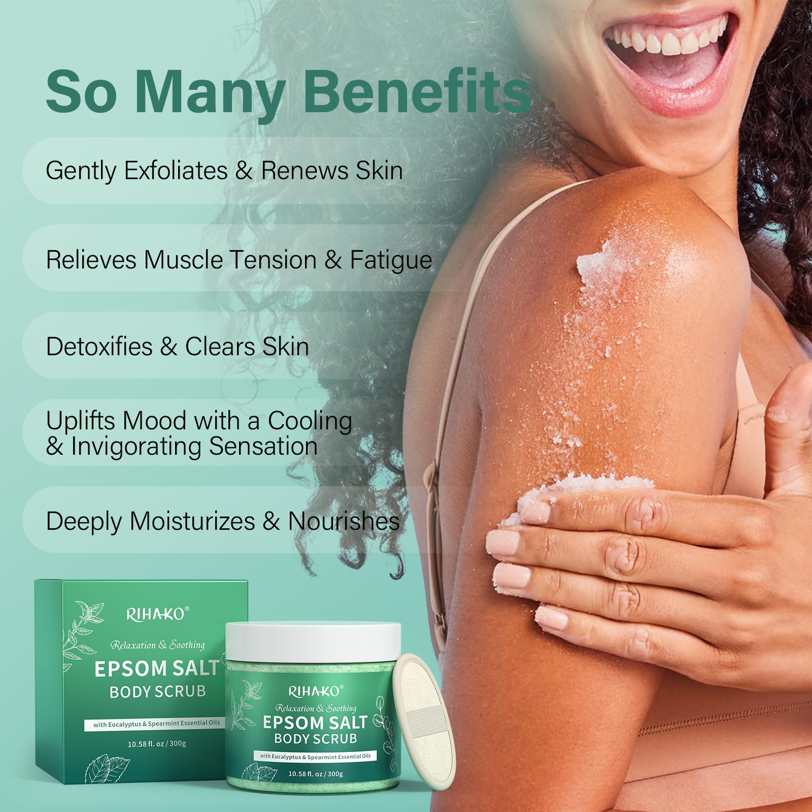 RIHAKO exfoliating particles show deep exfoliation for smoother skin
