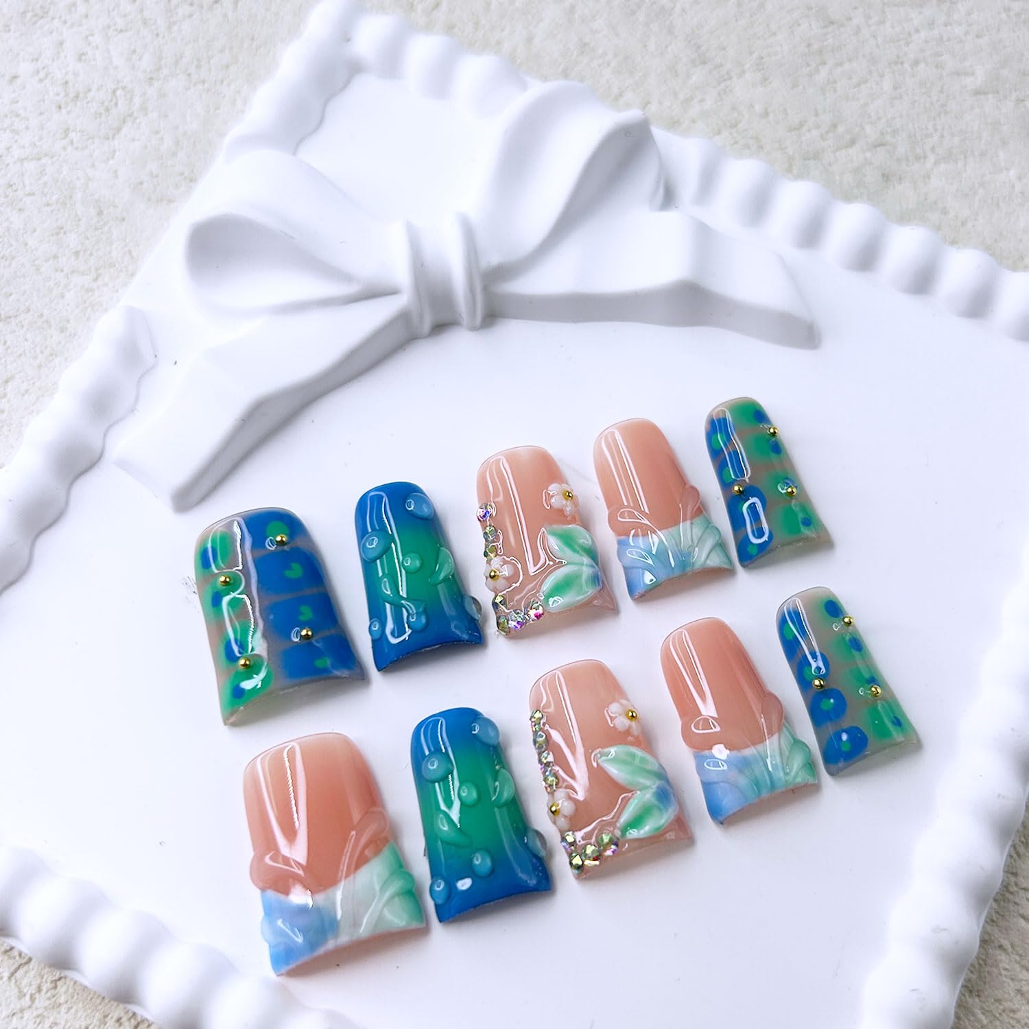 RIICFDD ten-nail kit with five sizes and cuticle stick