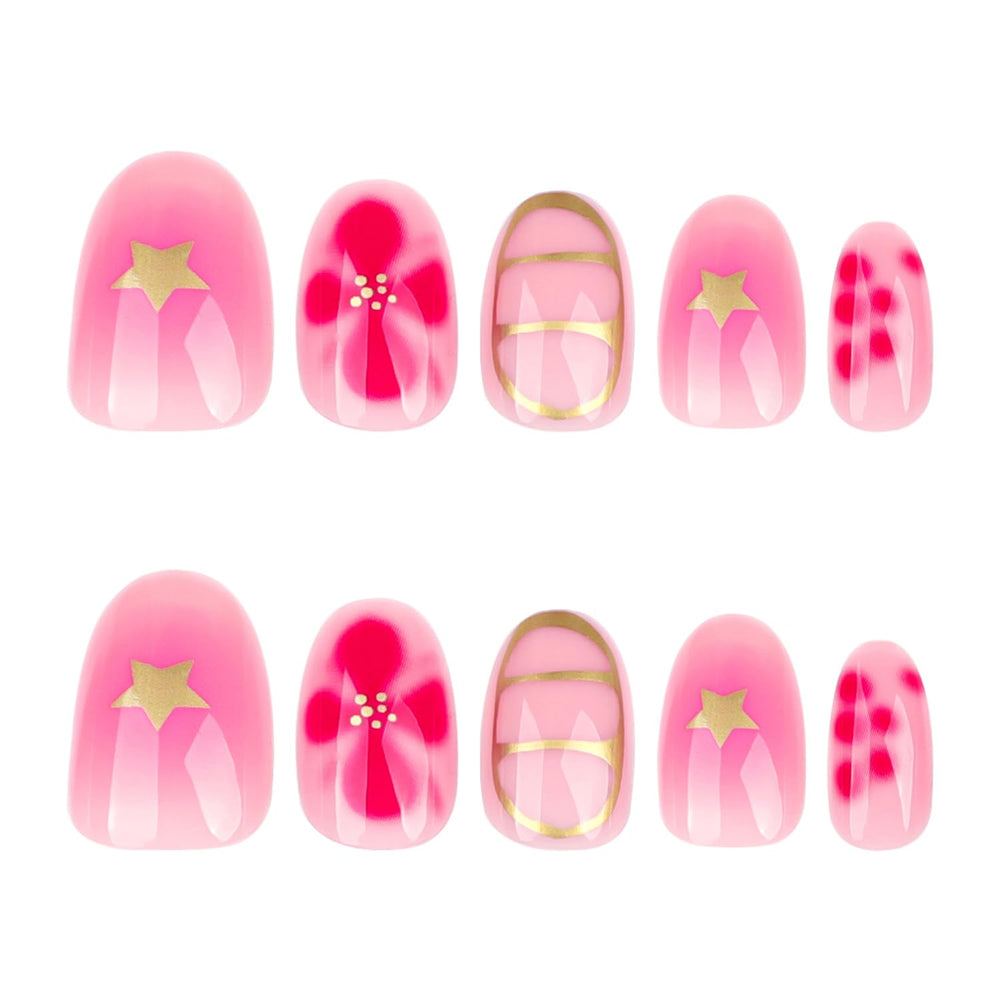 RIICFDD medium-length nails offering natural yet stylish look for work