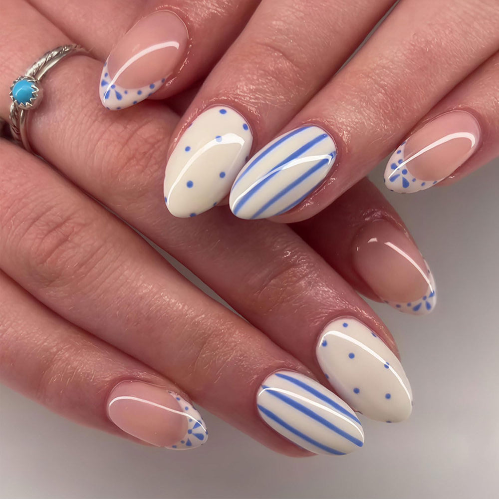 RIICFDD almond press-on nails pack with 12 sizes for a precise fit