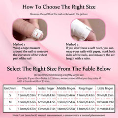 RIICFDD press-on nail kit with glue and tools for quick manicures