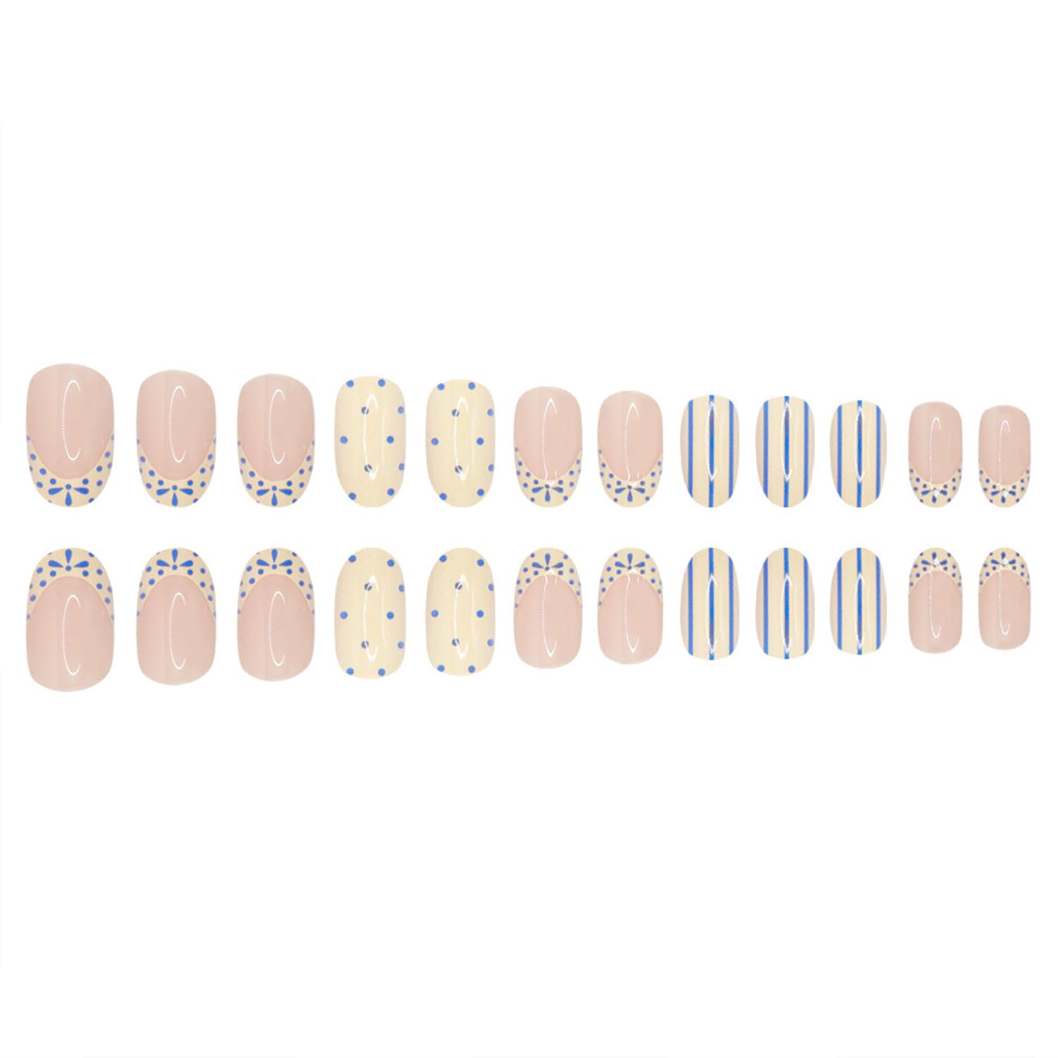 RIICFDD glossy finish press-on nails for a quick DIY manicure