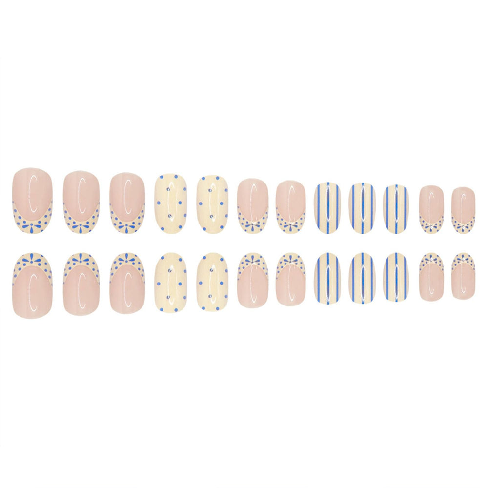 RIICFDD glossy finish press-on nails for a quick DIY manicure