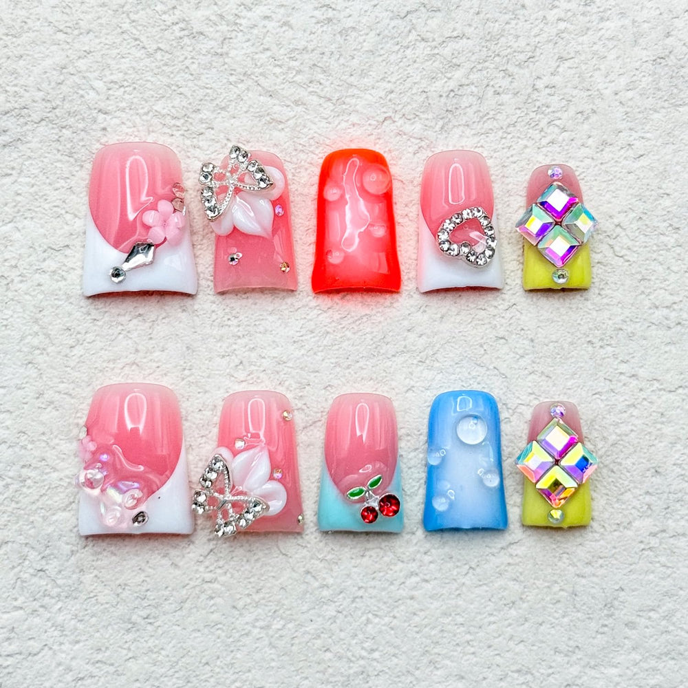 RIICFDD glossy finish nails with chip resistance for long wear