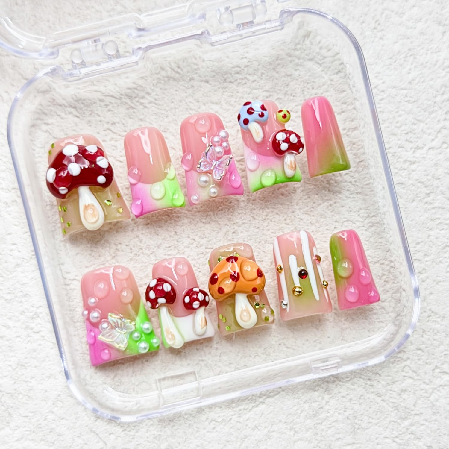 RIICFDD butterfly charms nails for chic occasions