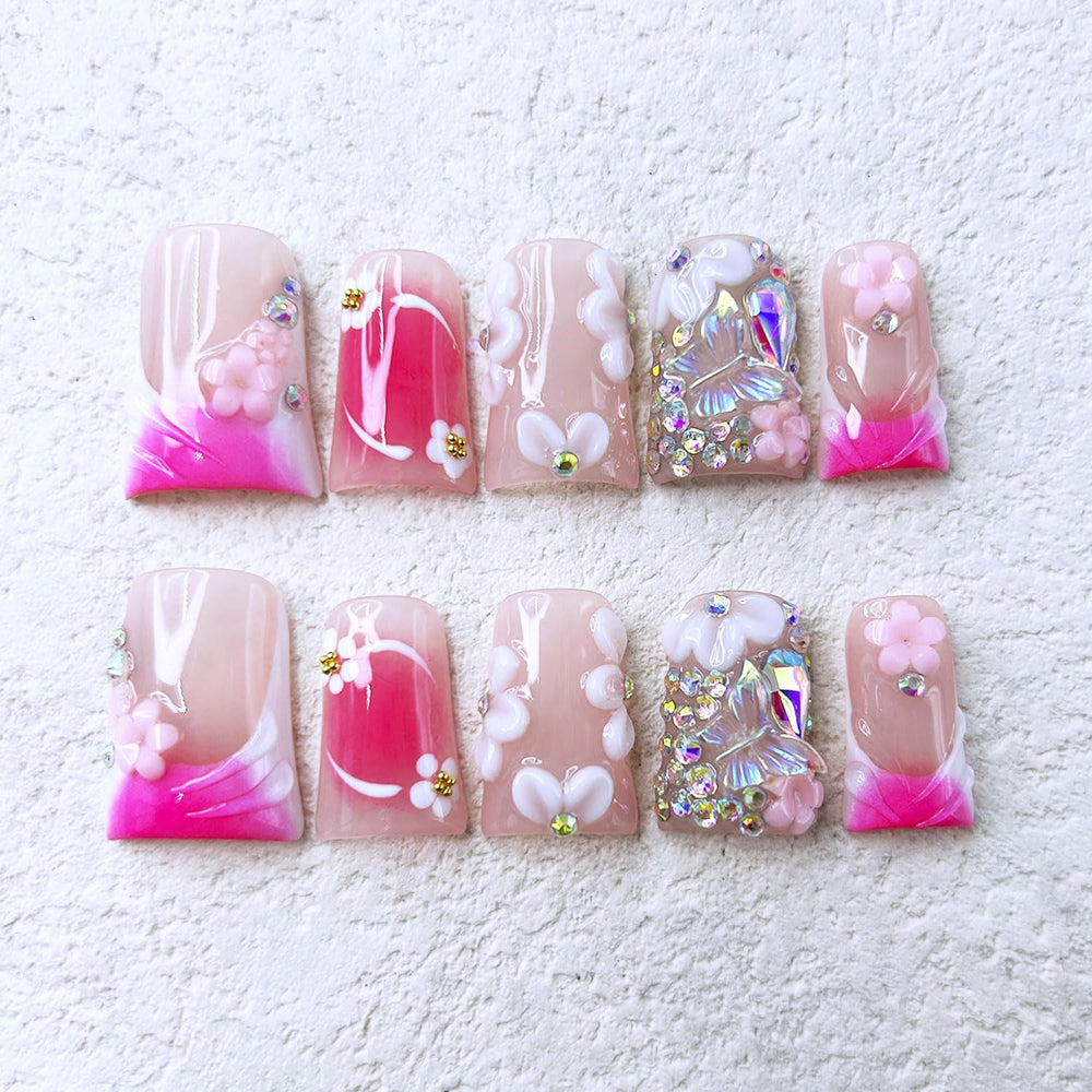 RIICFDD medium-size press-on nails ready for quick glam