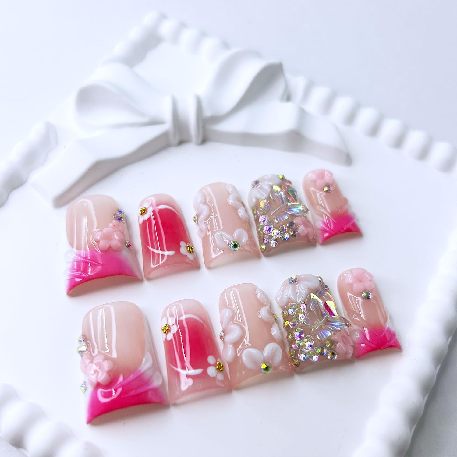 RIICFDD thick acrylic nails for durable, chip-resistant use