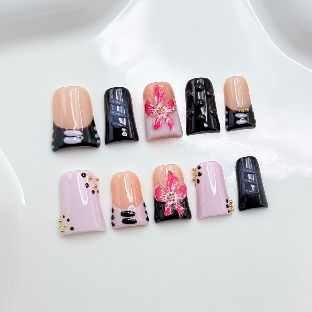 RIICFDD reusable acrylic nails kit includes glue and cuticle stick for easy DIY