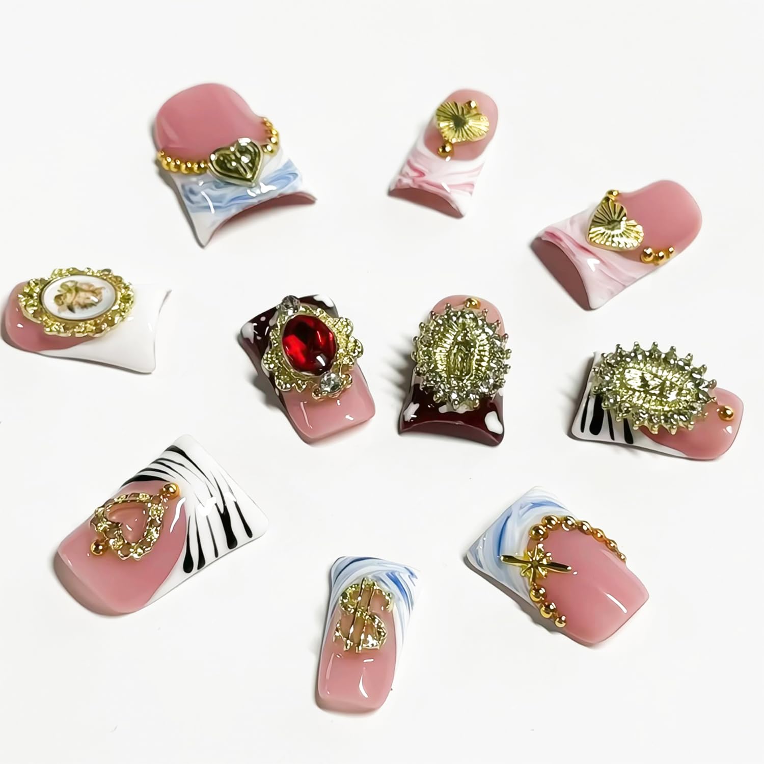 RIICFDD reusable press-on nails in five sizes ensure versatile fit