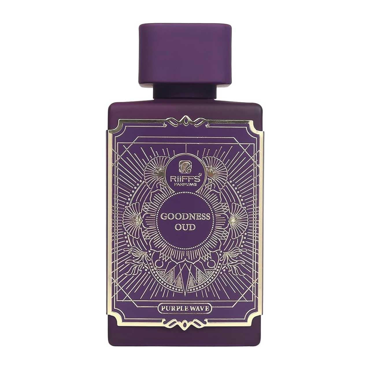 Riiffs Goodness Oud Purple Wave bottle close-up for evening elegance.
