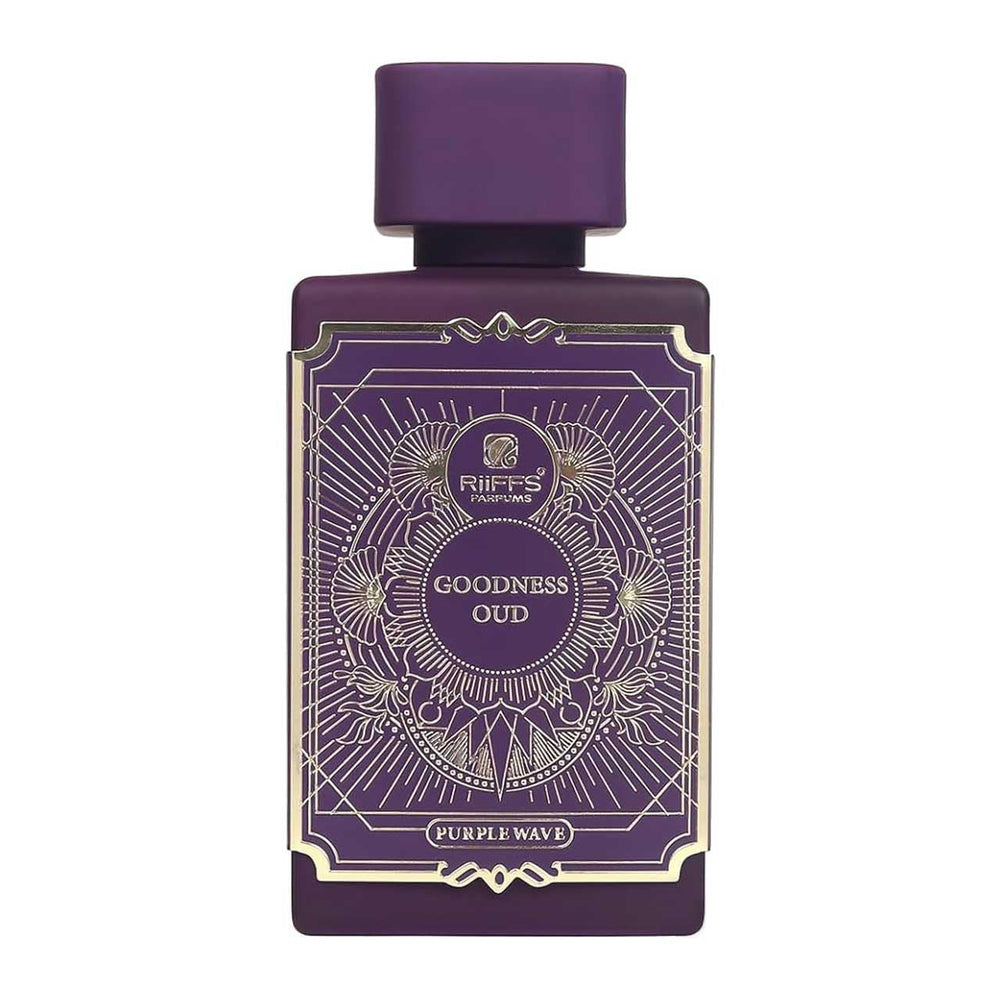 Riiffs Goodness Oud Purple Wave bottle close-up for evening elegance.