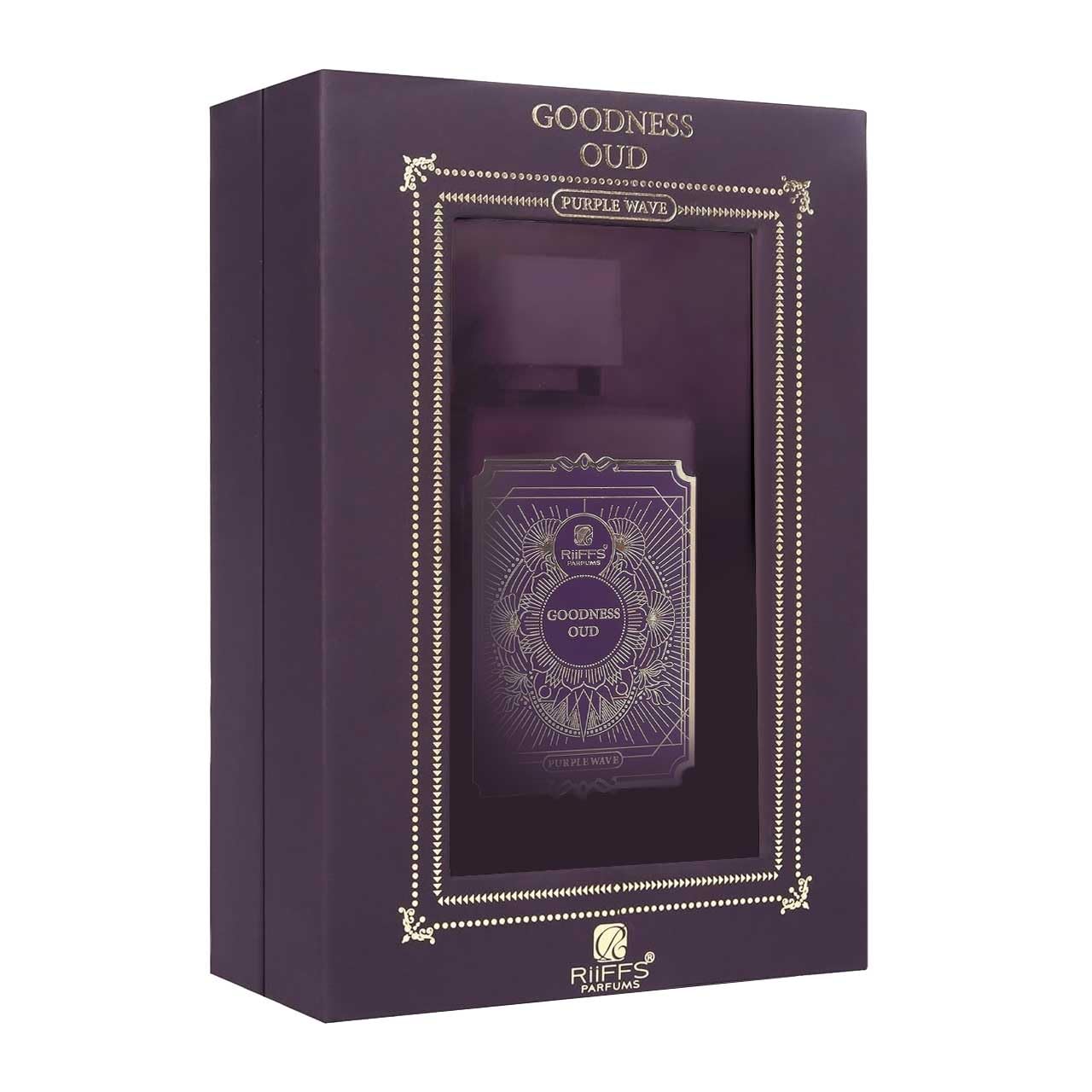 Riiffs Goodness Oud Purple Wave box front packaging for gifting.