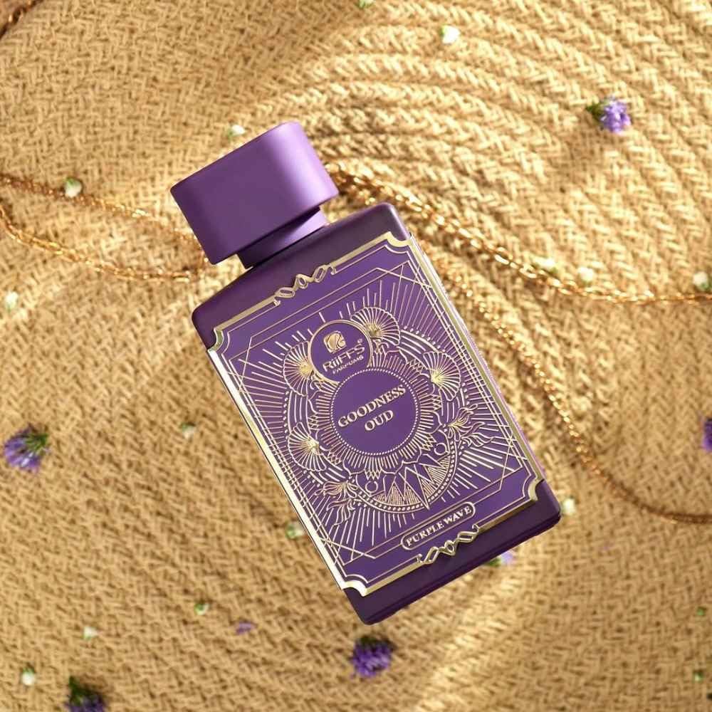Riiffs Goodness Oud Purple Wave on skin for long-lasting aroma.