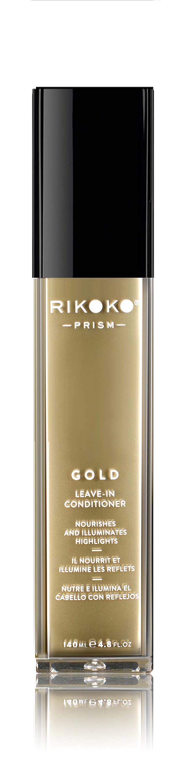 Rikoko PRISM Gold leave-in bottle pour for color retention and shine