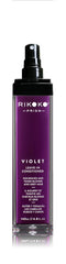 Rikoko Prism Violet leave-in application demonstrates detangling and conditioning for dry hair.