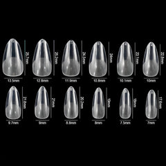 RIKWOG full-cover almond gel tips for a natural-looking extension