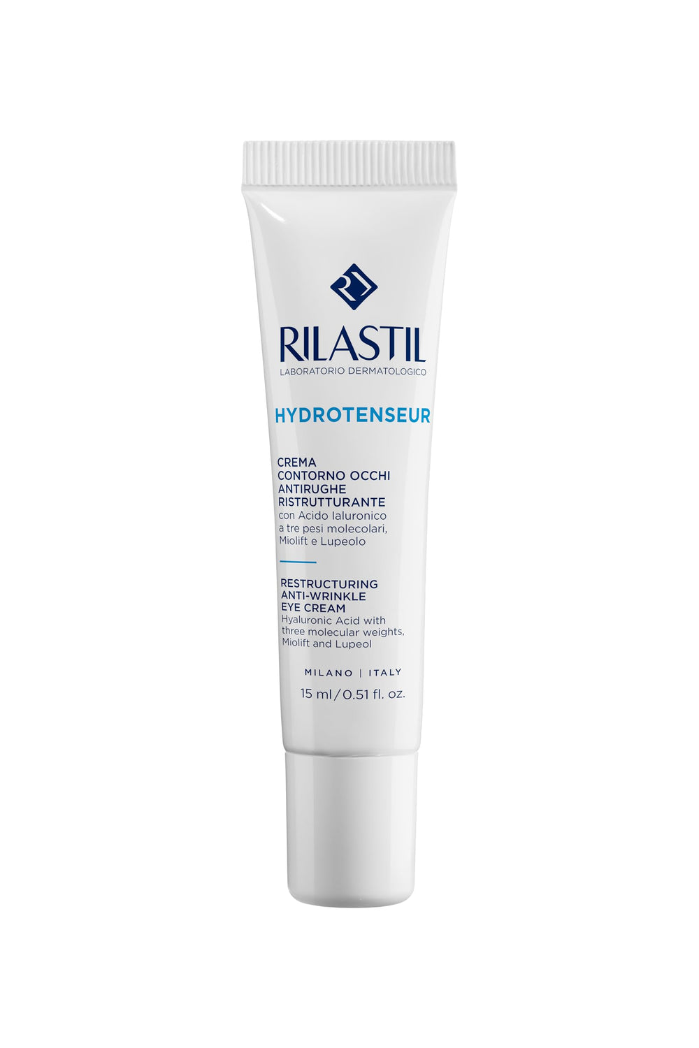 Rilastil Hydrotenseur eye contour cream tube for daily hydration around the eyes