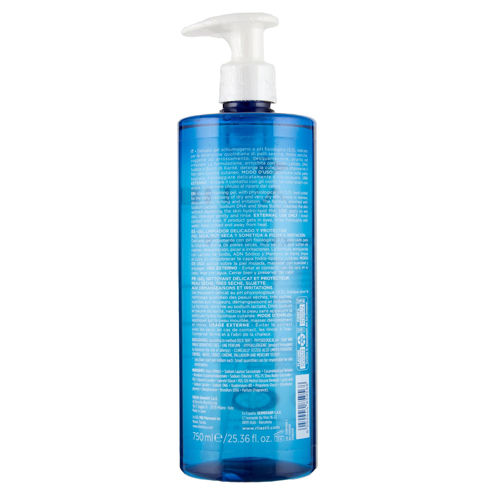 Rilastil Xerolact after-cleanse skin reveals soft, comfortable feel.