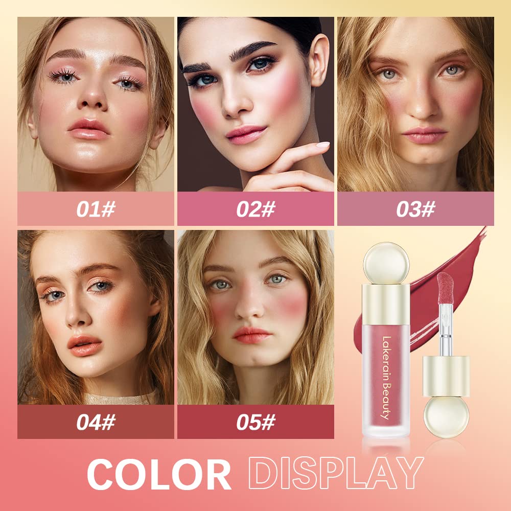 Creamy texture close-up highlighting blendability on the cheek with RILIMIOO