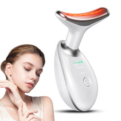 rilzii neck and face massager in use for gentle contouring and skincare.