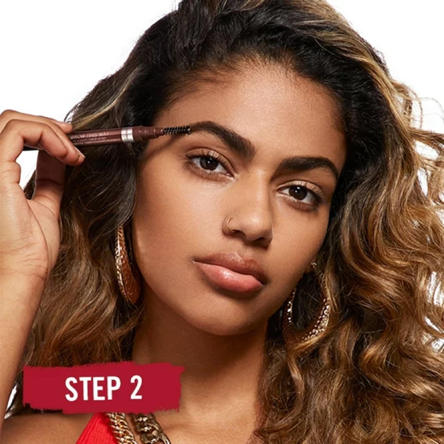 Rimmel Brow This Way packaging and branding on display