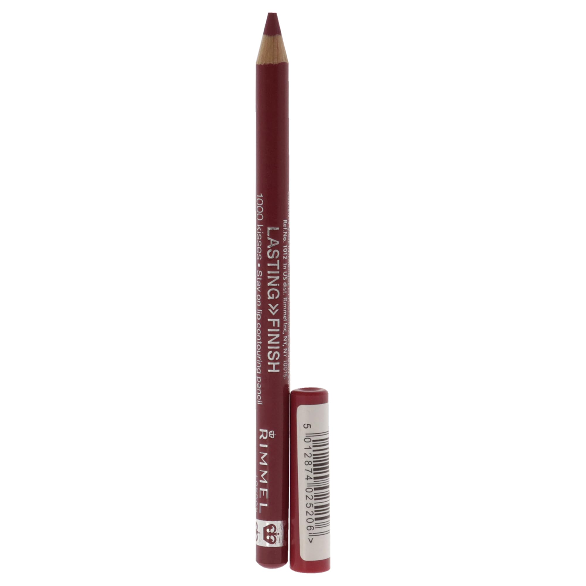Rimmel lip liner application image showing defined lips and transfer-resistant colour