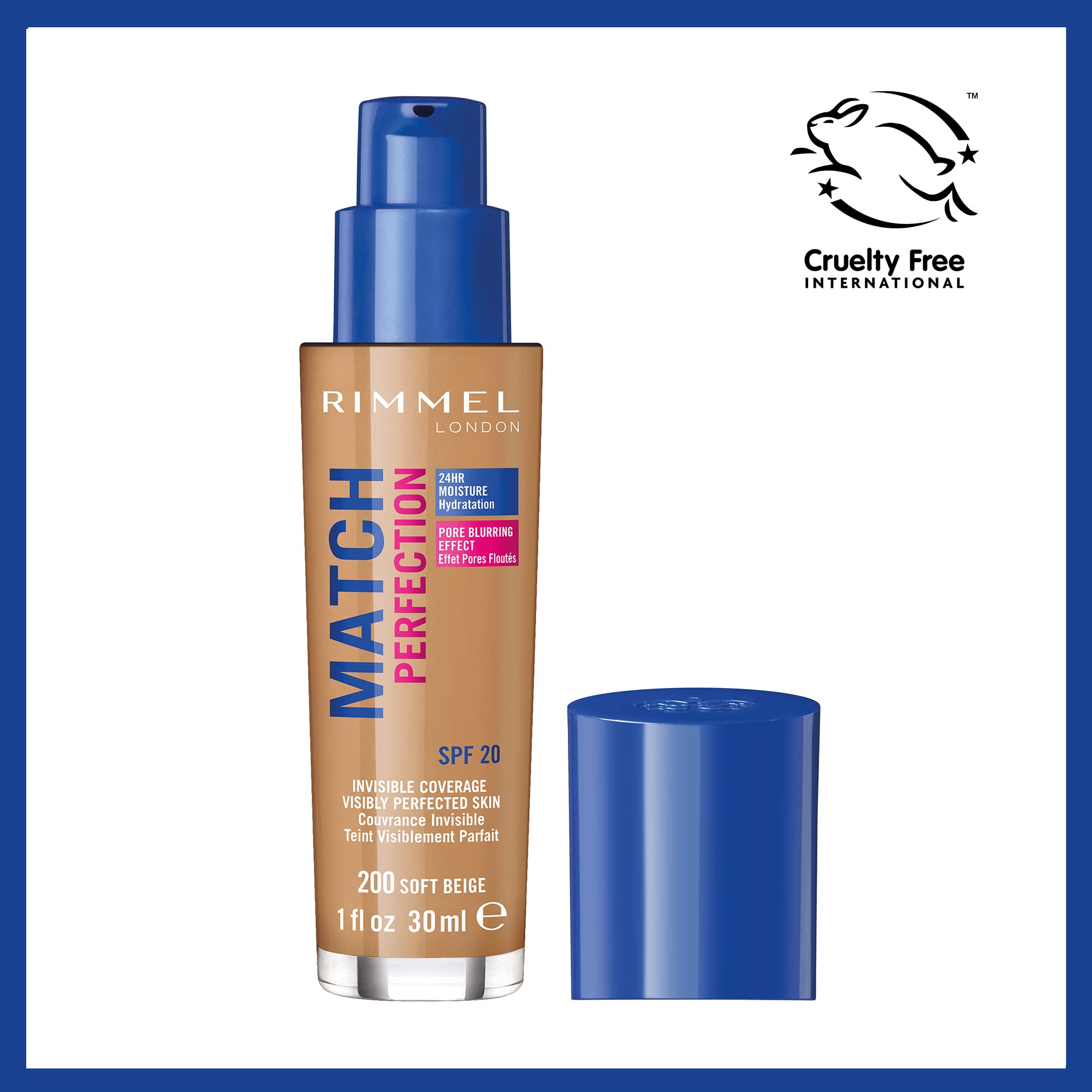 Rimmel Match Perfection Foundation SPF20 Soft Beige swirl on skin showing shade blend