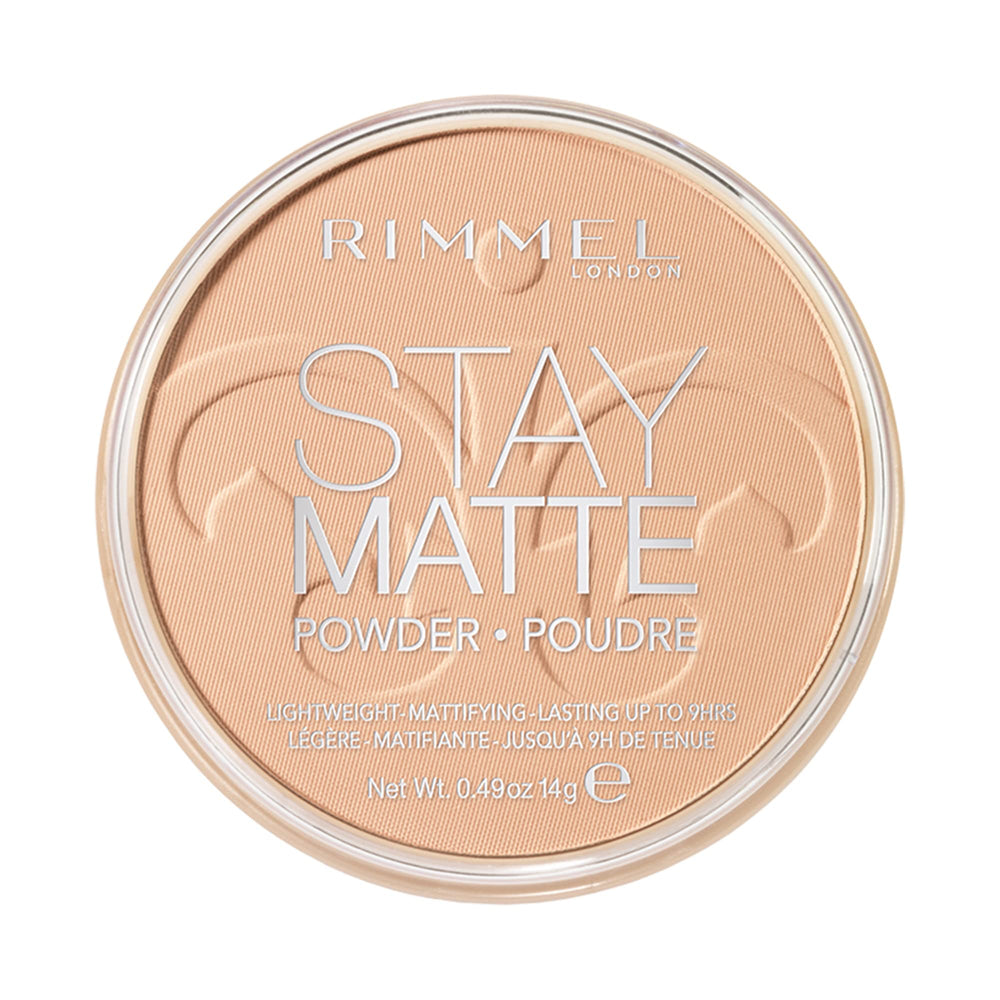 Rimmel Stay Matte Powder Sandstorm texture close-up reveals silky, even coverage.
