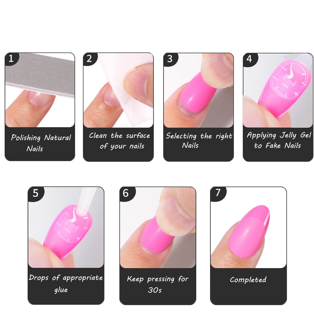 Rimudecure matte finish nails with glossy tips for modern home style