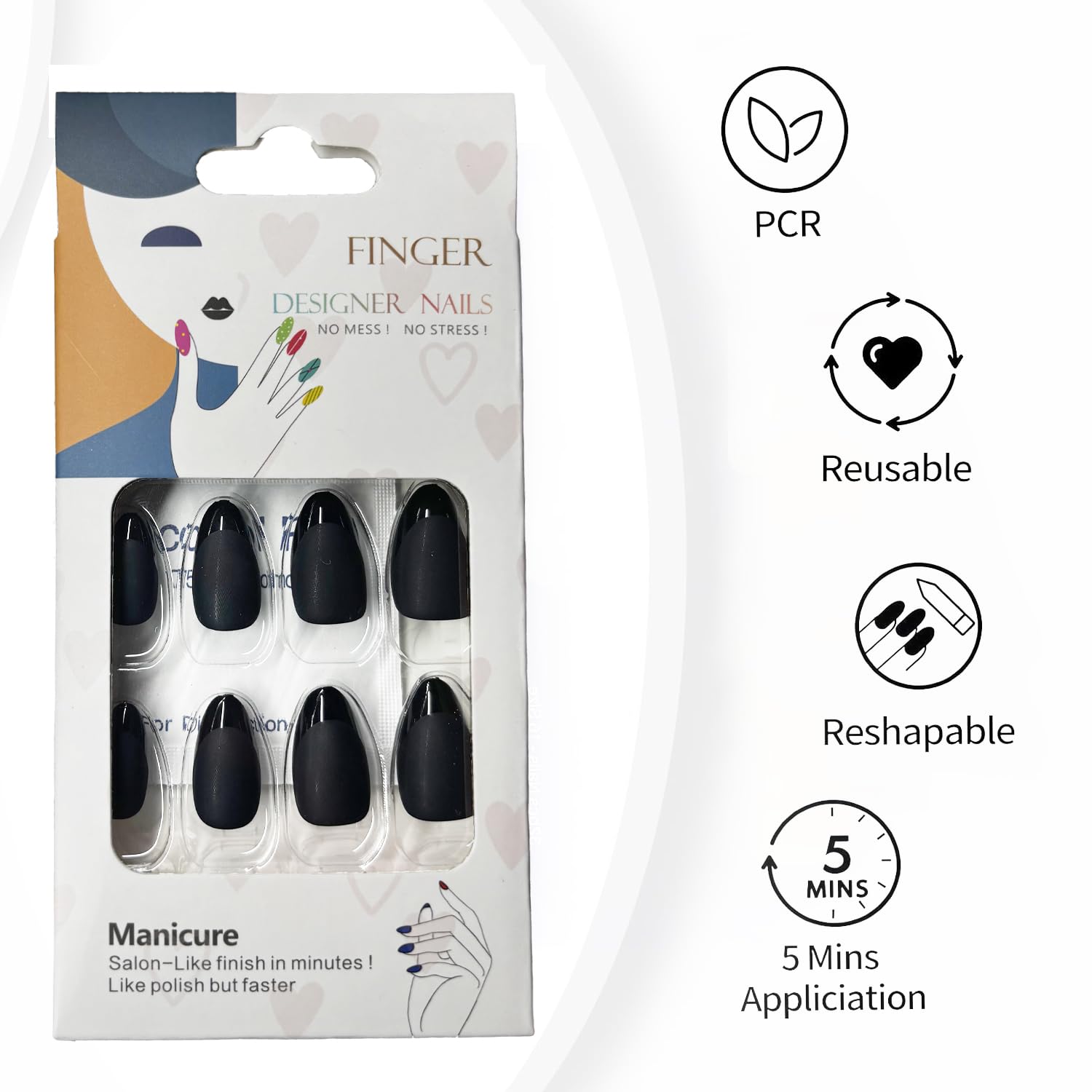 Rimudecure reusable nails offer up to two weeks of wear per set