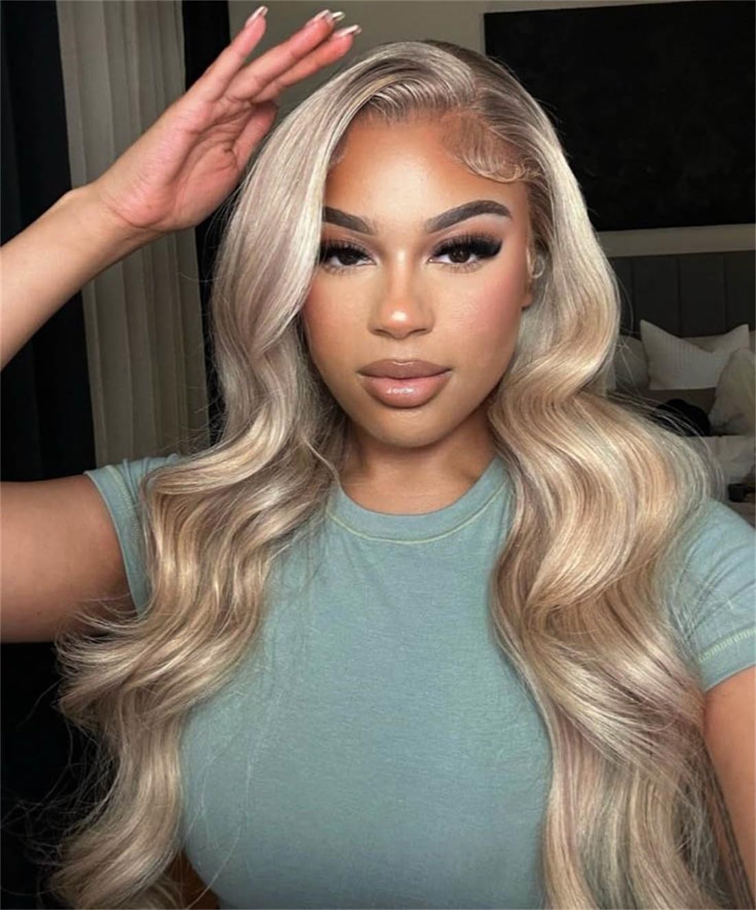Rina mini knots lace front cap creates natural-looking scalp illusion.