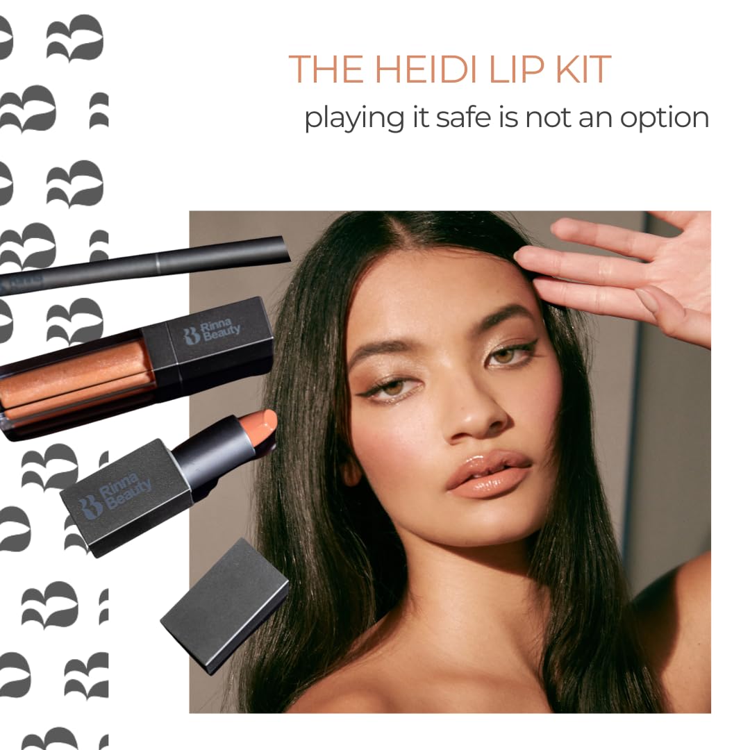 Heidi lipstick swatch reveals pink nude finish on skin for reference