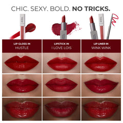 KiKi lipstick close-up highlights creamy texture for long-lasting color.