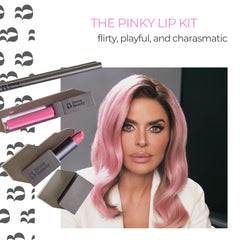 Rinna Beauty Icon Lip Kit Pinky gloss swatch highlights glossy shine