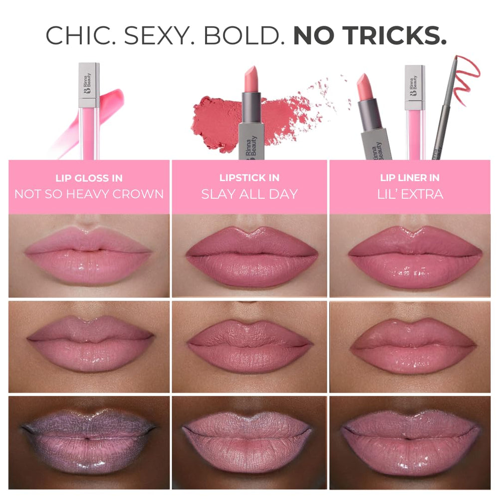 Rinna Beauty Icon Lip Kit Pinky lipstick swatch with vibrant, long-lasting color